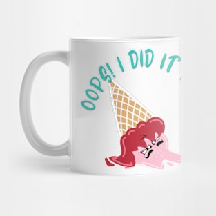 Dropped Dessert Pink Ice Cream Character Mug